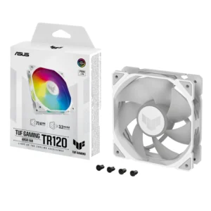 Asus TUF Gaming TR120 ARGB Case Fan με Σύνδεση 4-Pin PWM Λευκό