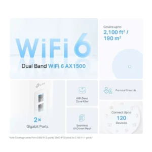 TP-LINK Deco X10 v1 Access Point Wi-Fi 6 Dual Band (2.4 & 5GHz) Διπλό Kit
