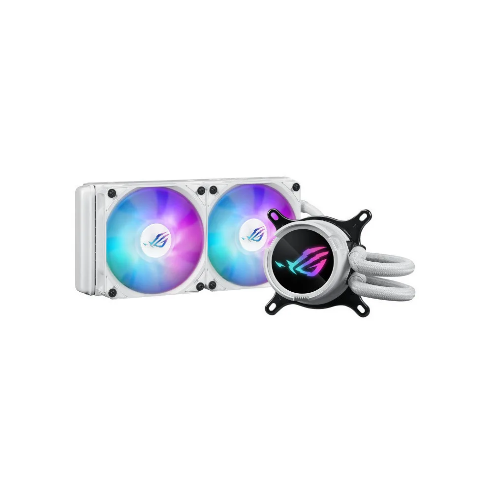 Asus ROG Strix LC III 240 (v2) Υδρόψυξη CPU Διπλού Ανεμιστήρα 120mm για Socket AM4/AM5/1700/1200 με ARGB Φωτισμό Λευκή