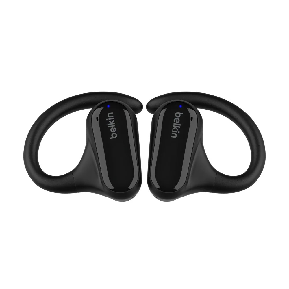 Belkin SoundForm ClearFit Open Ear Bluetooth Handsfree Ακουστικά με Αντοχή στον Ιδρώτα και Θήκη Φόρτισης Μαύρα