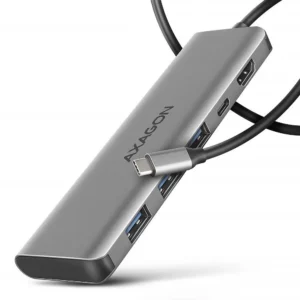Axagon USB-C Docking Station με HDMI 4K PD Ασημί (HMC-5H)