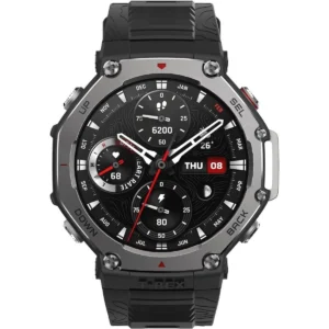 Amazfit T-Rex 3 Stainless Steel 48mm Αδιάβροχο Smartwatch με Παλμογράφο (Onyx)