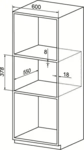 MPM MPM-25-KMI-01 Εντοιχιζόμενος Φούρνος Μικροκυμάτων με Grill 25lt Μαύρος