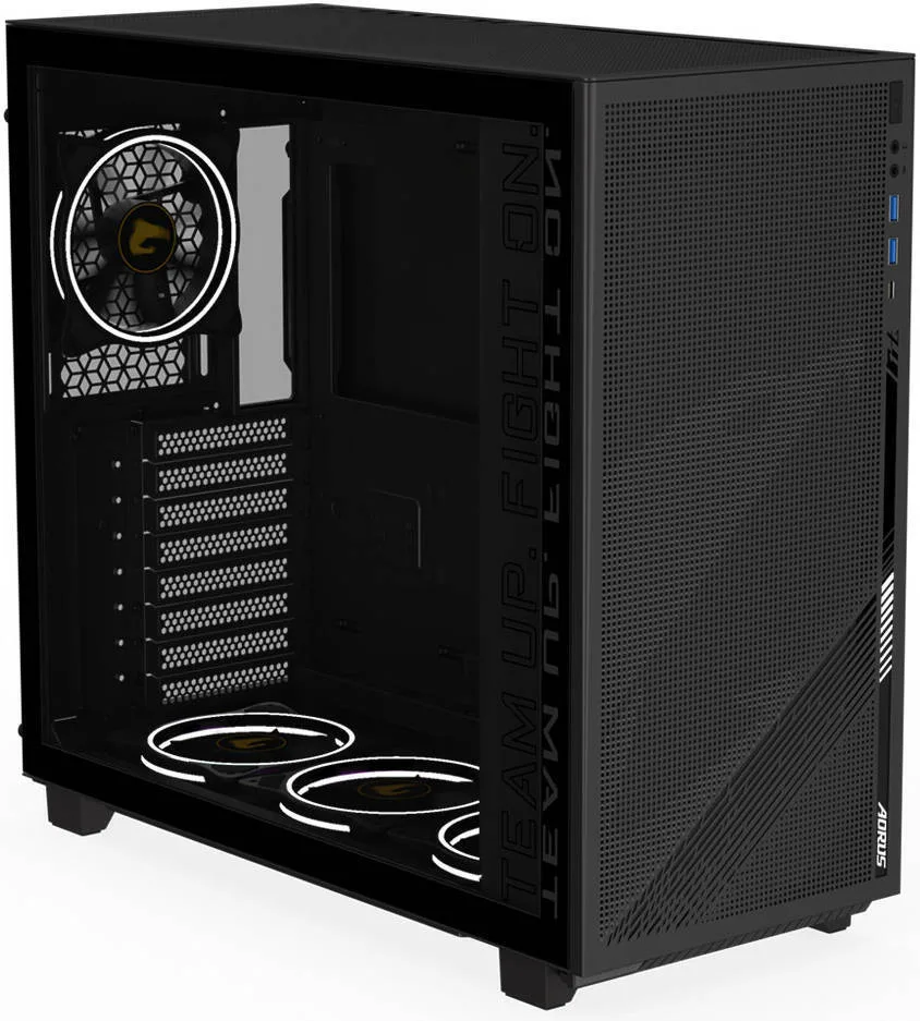Gigabyte Aorus C400 Glass Midi Tower Κουτί Υπολογιστή με Πλαϊνό Παράθυρο και RGB Φωτισμό Μαύρο