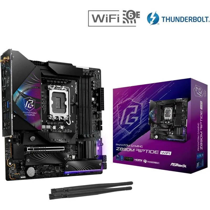 ASRock Phantom Gaming Z890M Riptide WiFi Motherboard Micro ATX με Intel 1851 Socket