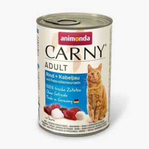 Animonda Carny Adult Υγρή Τροφή για Ενήλικες Γάτες σε Κονσέρβα με Βοδινό και Μπακαλιάρο χωρίς Σιτηρά 400gr