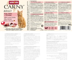 Animonda Carny Adult Υγρή Τροφή για Ενήλικες Γάτες σε Κονσέρβα με Γαρίδες και Κοτόπουλο χωρίς Σιτηρά 400gr