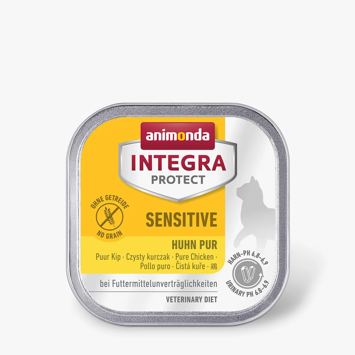 Animonda Integra Protect Sensitive Υγρή Τροφή για Ενήλικες Γάτες σε Ταψάκι με Κοτόπουλο Διαίτης, χωρίς Σιτηρά 100gr
