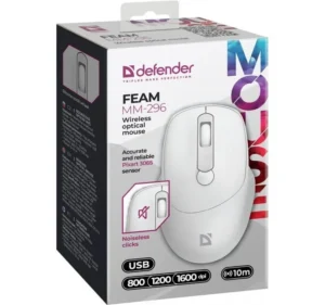Defender Ασύρματο Ποντίκι Feam White