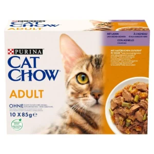 Purina Chow Υγρή Τροφή για Ενήλικες Γάτες σε Φακελάκι με Αρνί χωρίς Γλουτένη 85gr