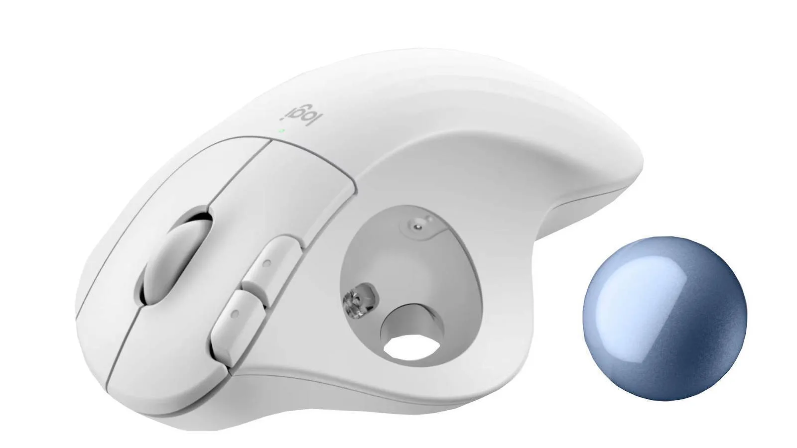 Logitech Ergo M575S Ασύρματο Bluetooth Ποντίκι με Trackball Λευκό