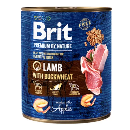 Brit Premium by Nature Υγρή Τροφή Σκύλων σε Κονσέρβα με Αρνί χωρίς Σιτηρά & Γλουτένη 400gr