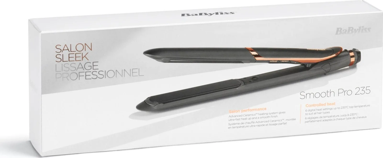 Babyliss Smooth Pro ST394E Πρέσα Μαλλιών με Κεραμικές Πλάκες Ionic 42W