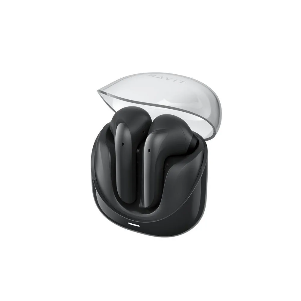 Havit TW974 Earbud Bluetooth Handsfree Ακουστικά με Αντοχή στον Ιδρώτα και Θήκη Φόρτισης Μαύρα