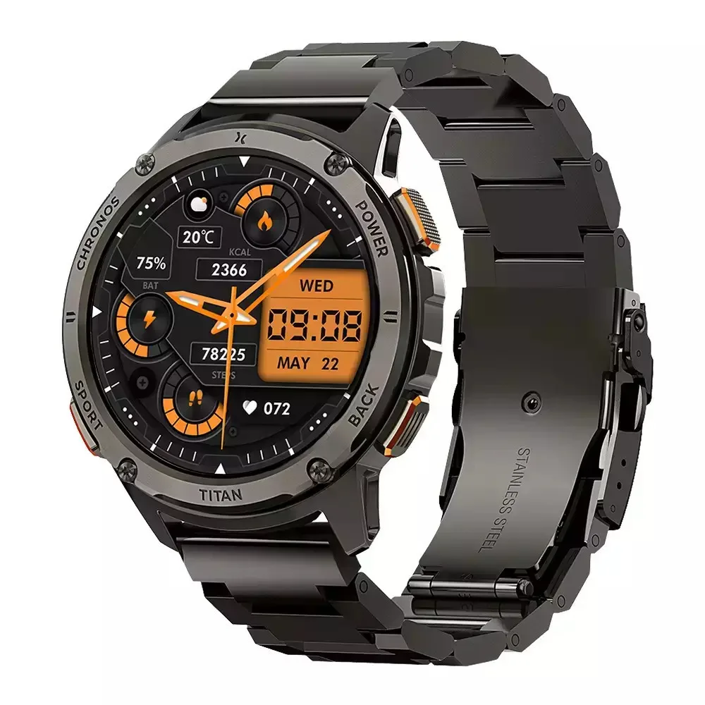 MaxCom FW110 Titan Chronos Titanium Smartwatch με SIM και Παλμογράφο (Μαύρο)
