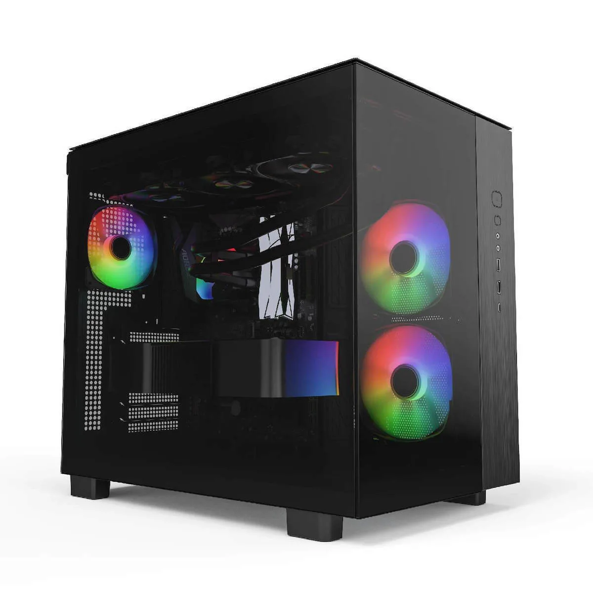 Montech King 65 Pro Gaming Midi Tower Κουτί Υπολογιστή με Πλαϊνό Παράθυρο και RGB Φωτισμό Μαύρο