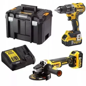 DeWALT DCK2020P2T Σετ Γωνιακός Τροχός & Δραπανοκατσάβιδο 18V με 2 Μπαταρίες και Θήκη