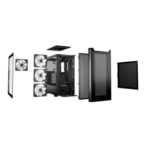 Be Quiet Pure Base 501 LX Gaming Midi Tower Κουτί Υπολογιστή με Πλαϊνό Παράθυρο και RGB Φωτισμό Μαύρο BGW78