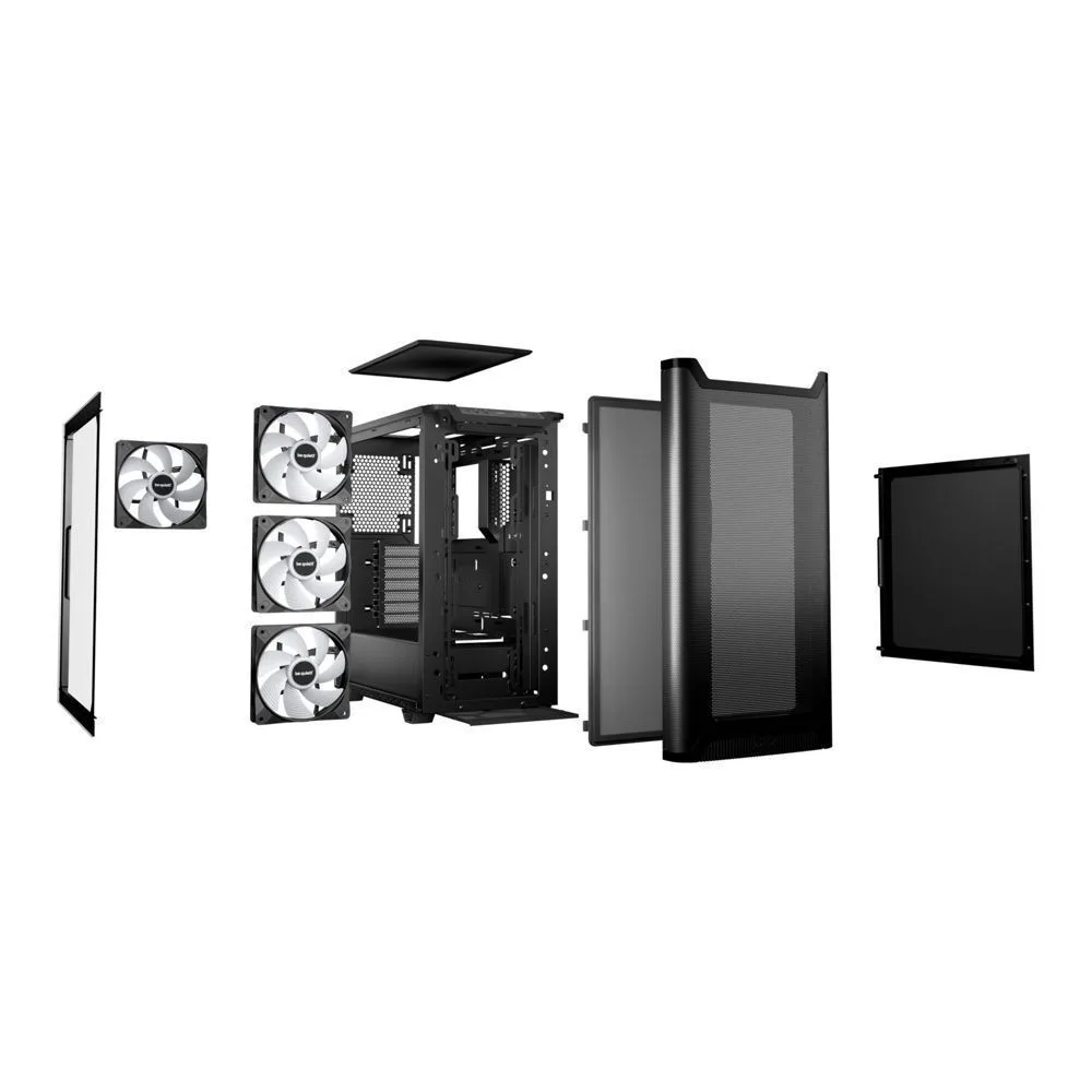 Be Quiet Pure Base 501 LX Gaming Midi Tower Κουτί Υπολογιστή με Πλαϊνό Παράθυρο και RGB Φωτισμό Μαύρο BGW78