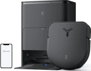Ecovacs Σκούπα Ρομπότ για Σκούπισμα & Σφουγγάρισμα με Χαρτογράφηση και Wi-Fi Μαύρη