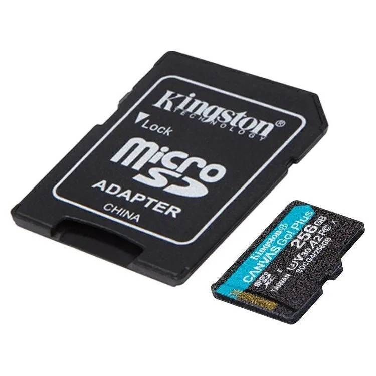 Kingston microSDXC 256GB Class 10 U3 V30 A2 UHS-I με αντάπτορα
