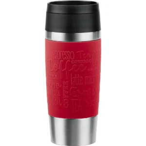 Emsa Travel Ποτήρι Θερμός Ανοξείδωτο 360ml Μαύρο με Λαβή N2020400