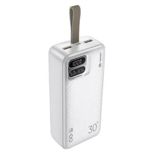 Tracer Blaze Power Bank 30000mAh 65W με 2 Θύρες USB-A και Θύρα USB-C Λευκό