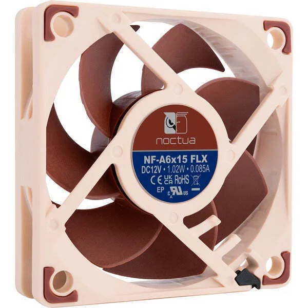 Noctua NF-A6x15 FLX Case Fan 60mm με Σύνδεση 3-Pin Καφέ
