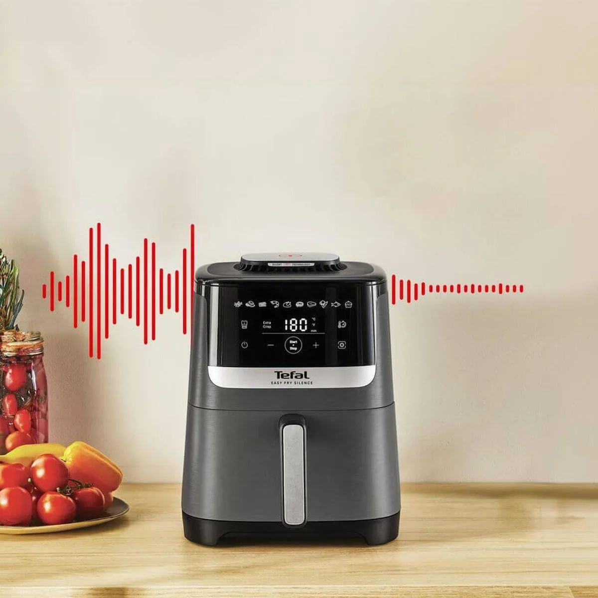 Tefal Air Fryer 5lt Γκρι EY551HE0