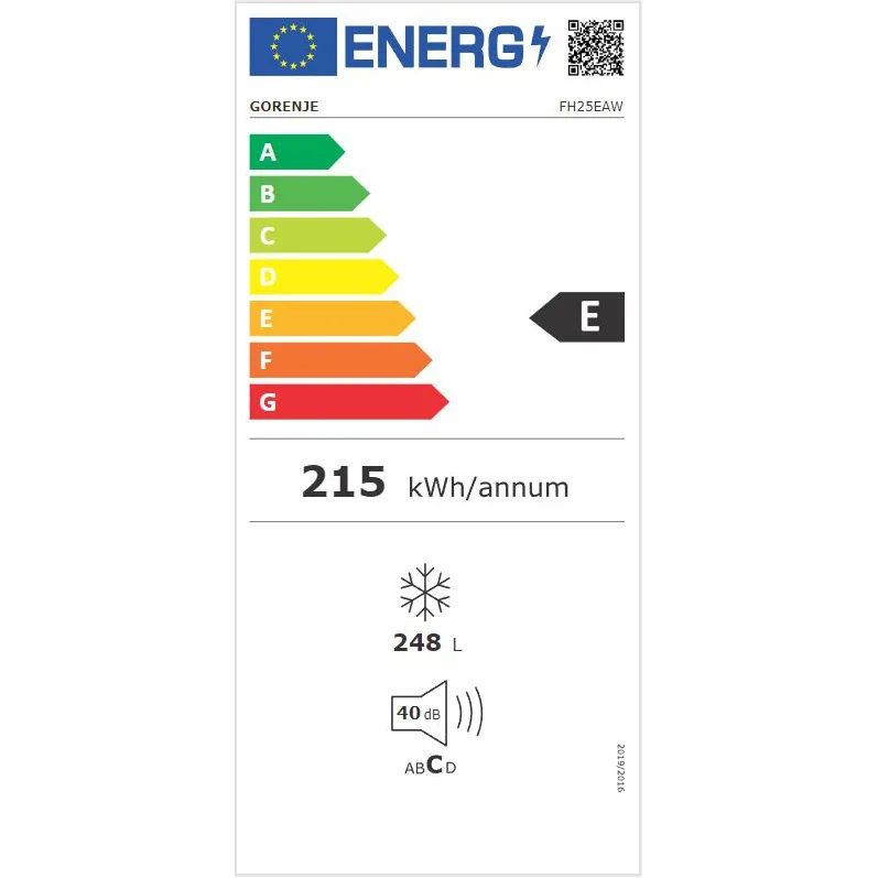 Καταψύκτης Μπαούλο Gorenje FH25EAW 248lt E Λευκός