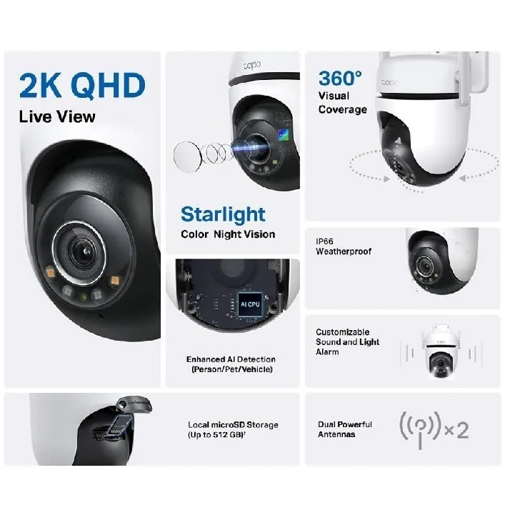 TP-Link Tapo C520WS Κάμερα ασφαλείας IP Indoor & outdoor 2560x1440