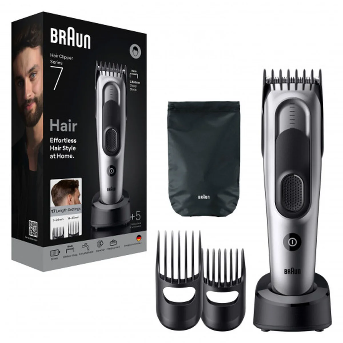 Braun Series 7 +5 Κουρευτική Μηχανή Γκρι HC7590