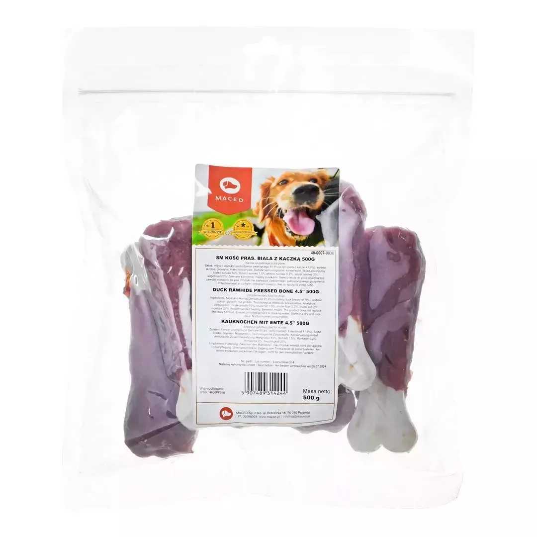 Maced Pressed Bone Κόκκαλο για Σκύλους από Πάπια Medium 500gr