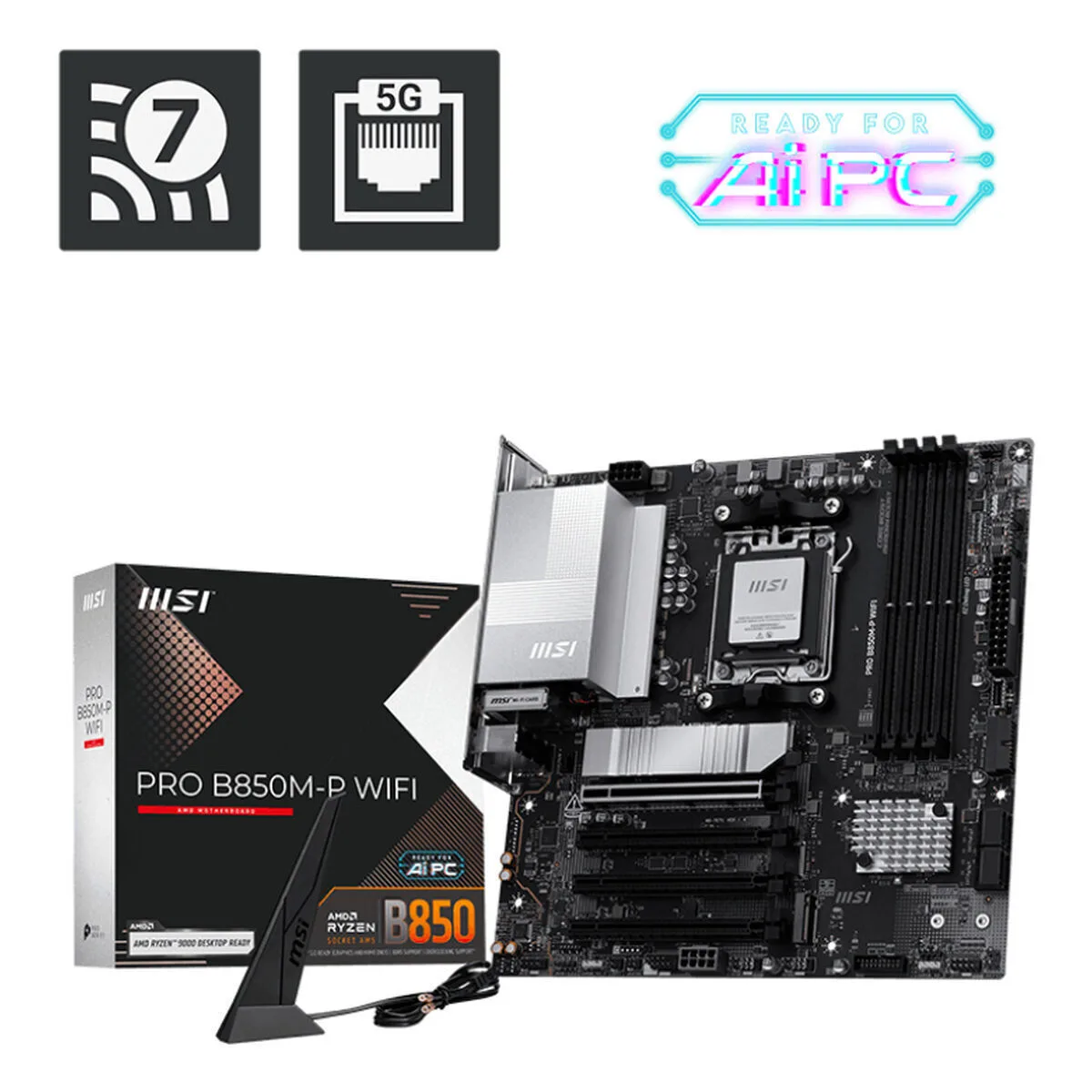 MSI PRO B850M-P WIFI Μητρική AM5 Micro ATX