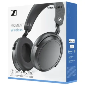 Sennheiser Momentum 4 Ασύρματα / Ενσύρματα Over Ear Hi-Fi Ακουστικά με 60 ώρες Λειτουργίας Μαύρα 509266