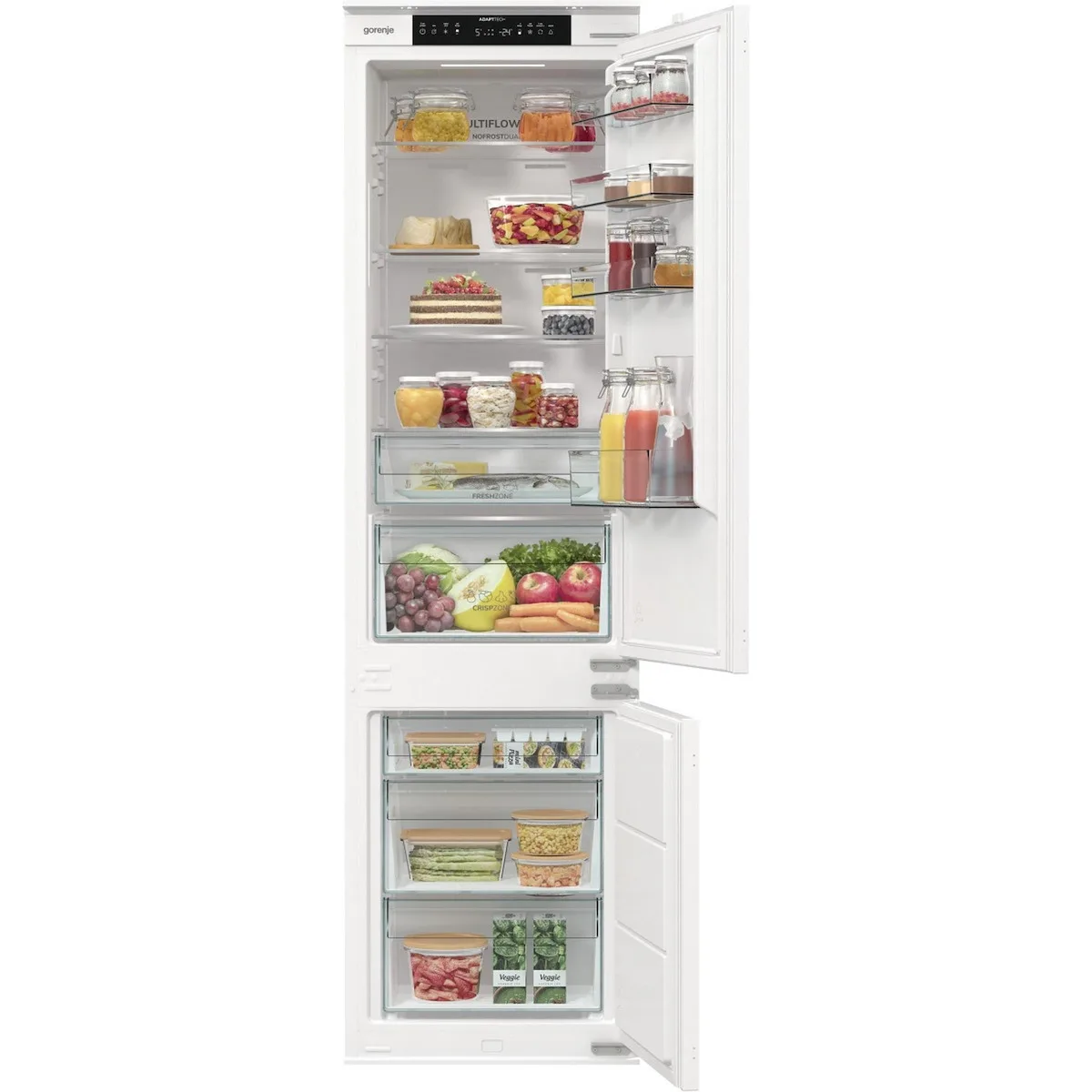 Εντοιχιζόμενος Ψυγειοκαταψύκτης Gorenje NRKI519E41 284lt No Frost Υ193.2xΠ54xΒ54.5cm Λευκός