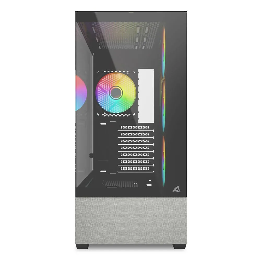 Sharkoon AK7 ARGB, Κουτί Υπολογιστή, Tempered Glass x 2, Black