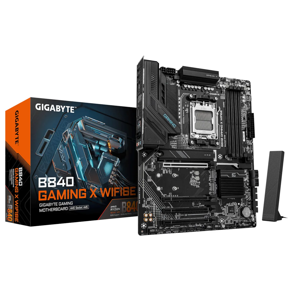 Gigabyte B840 GAMING X WIFI6E Motherboard ATX, AMD, AM5 Socket