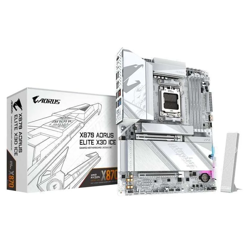 Gigabyte GA-X870 AORUS ELITE X3D ICE, AMD, AM5, ATX