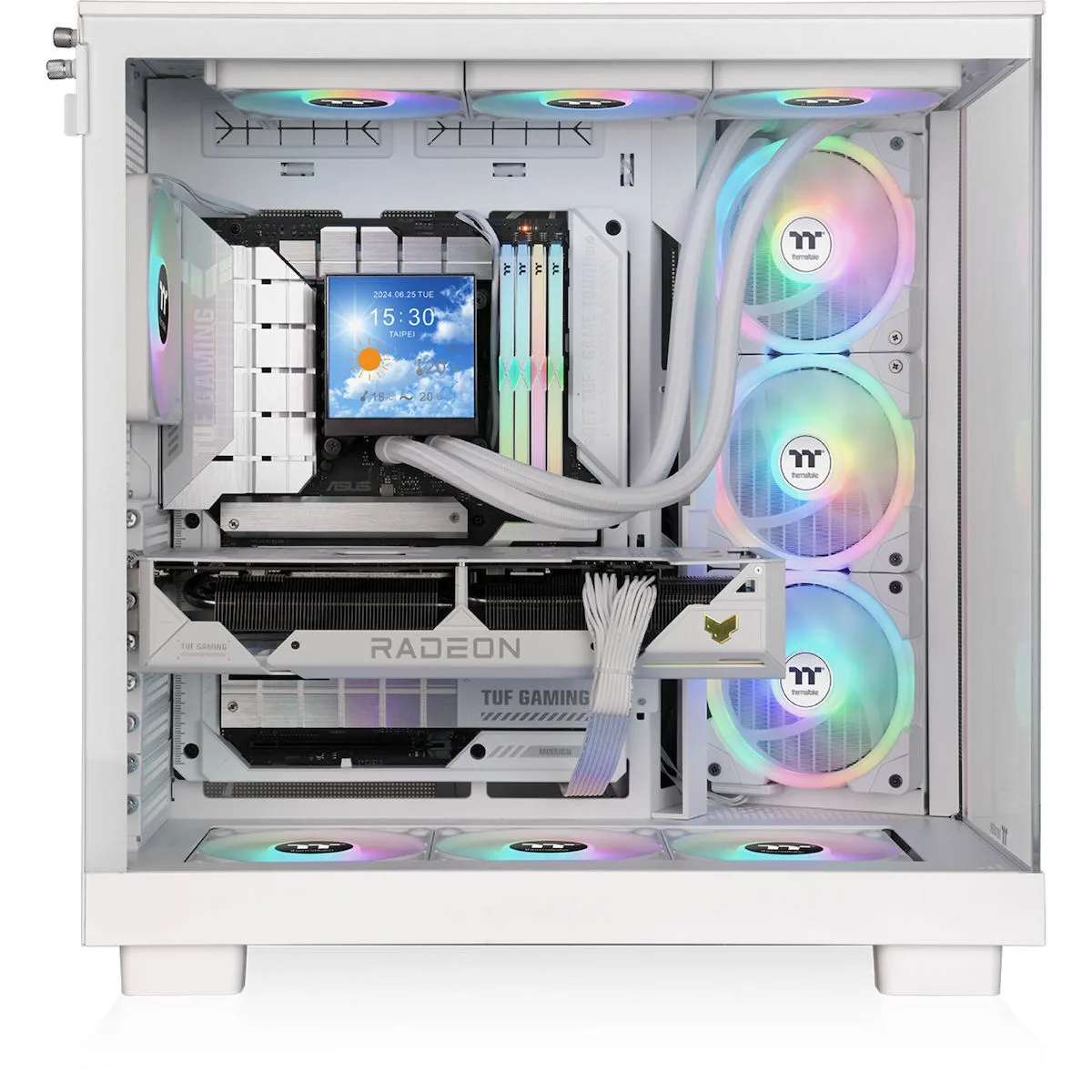 Thermaltake View 380 XL WS ARGB, Midi-Tower Case White/Wood