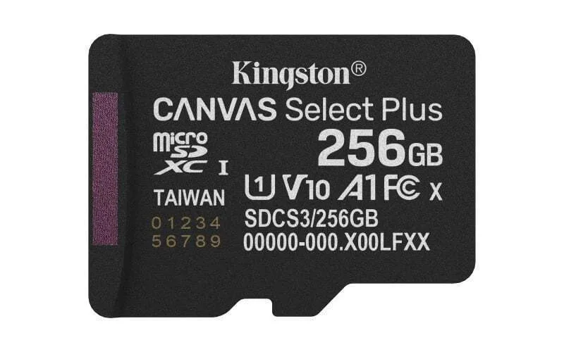 Kingston Technology Canvas Select Plus Gen3 256 GB MicroSDXC UHS-I Κατηγορία 10