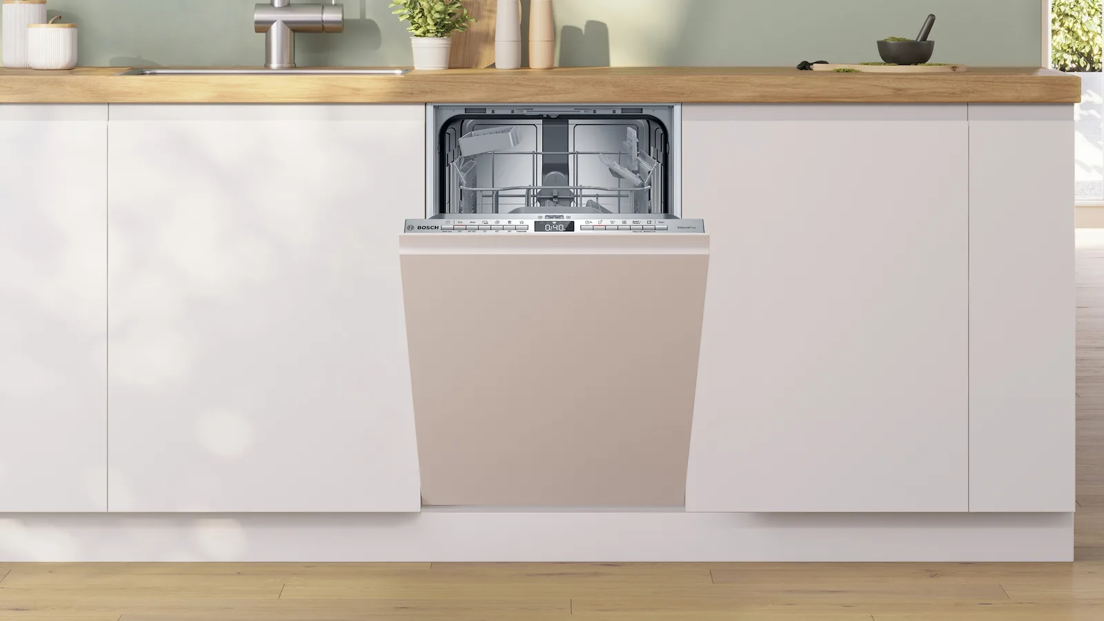Πλυντήριο Πιάτων Εντοιχιζόμενο Bosch SPV4HKX10E για 10 Σερβίτσια 45εκ με Wi-Fi Λευκό Ε