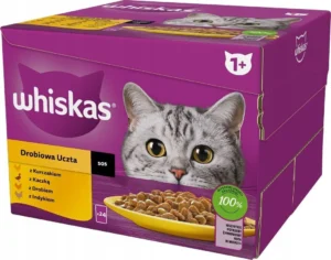 Whiskas Υγρή Τροφή για Ηλικιωμένες Γάτες σε Κονσέρβα με Πουλερικά και Κοτόπουλο 85gr