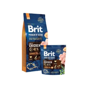 Brit Premium by Nature Senior Small/Medium 15kg Ξηρά Τροφή για Ηλικιωμένους Σκύλους Μικρόσωμων & Μεσαίων Φυλών με Καλαμπ