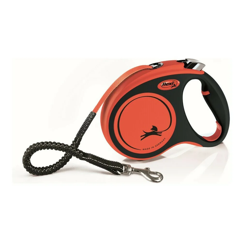 Flexi Πτυσσόμενο Λουρί/Οδηγός Σκύλου Ιμάντας Xtreme Medium σε Πορτοκαλί χρώμα 5m έως 25kg 803430