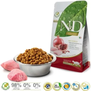 Farmina Chicken & Pomegranate Neutered Ξηρά Τροφή χωρίς Σιτηρά & Γλουτένη για Ενήλικες Στειρωμένες Γάτες με Κοτόπουλο /