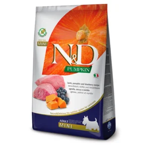 Farmina N&D Pumpkin Adult Mini 0.8kg Ξηρά Τροφή χωρίς Σιτηρά & Γλουτένη για Ενήλικους Σκύλους Μικρόσωμων Φυλών με Αρνί κ