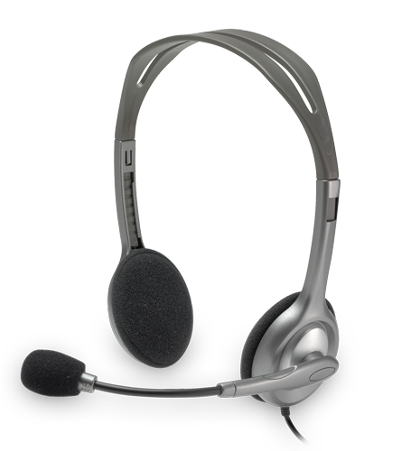 Logitech H110 Ακουστικά ΕνσύρματαHead-band Γραφείο/Τηλεφωνικό κέντρο Μαύρο, Άργυρος